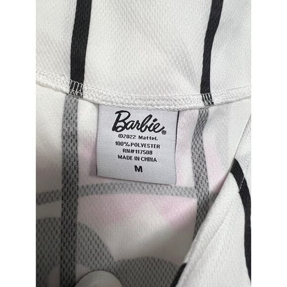 Barbie Mattel Baseball Jersey Womens Bloke Y2K Movie Cartoon Preppy Medium - Picture 7 of 7